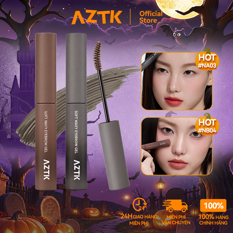 AZTK Mascara Lông Mày Kẻ Mày Tự Nhiên Chống Nước Lâu Trôi Không Lem 1.9g