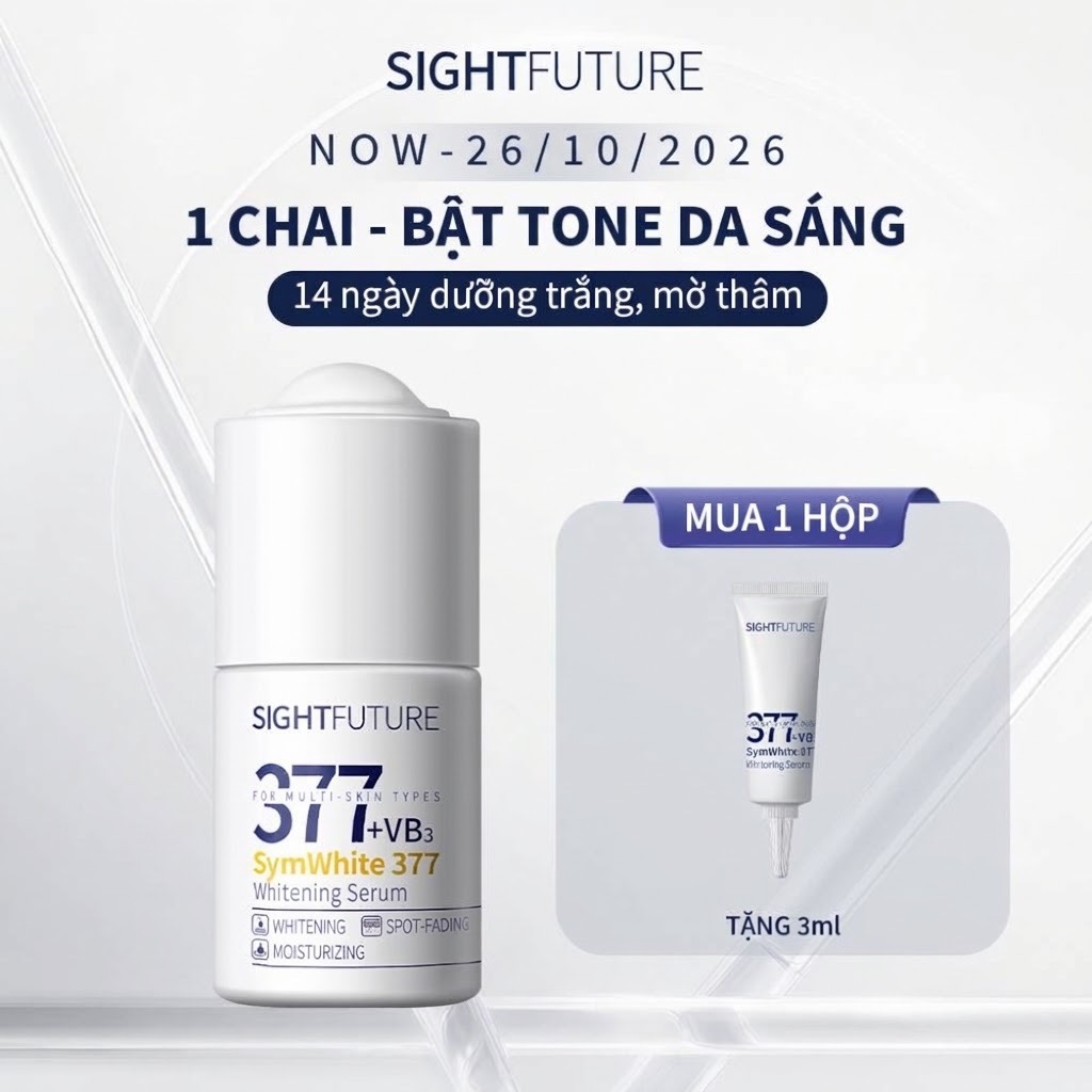 SIGHTFUTURE 377 SymWhite serum Tinh Chất Dưỡng Trắng Mờ Đốm Nâu Da Sáng Rạng Rỡ 18ml