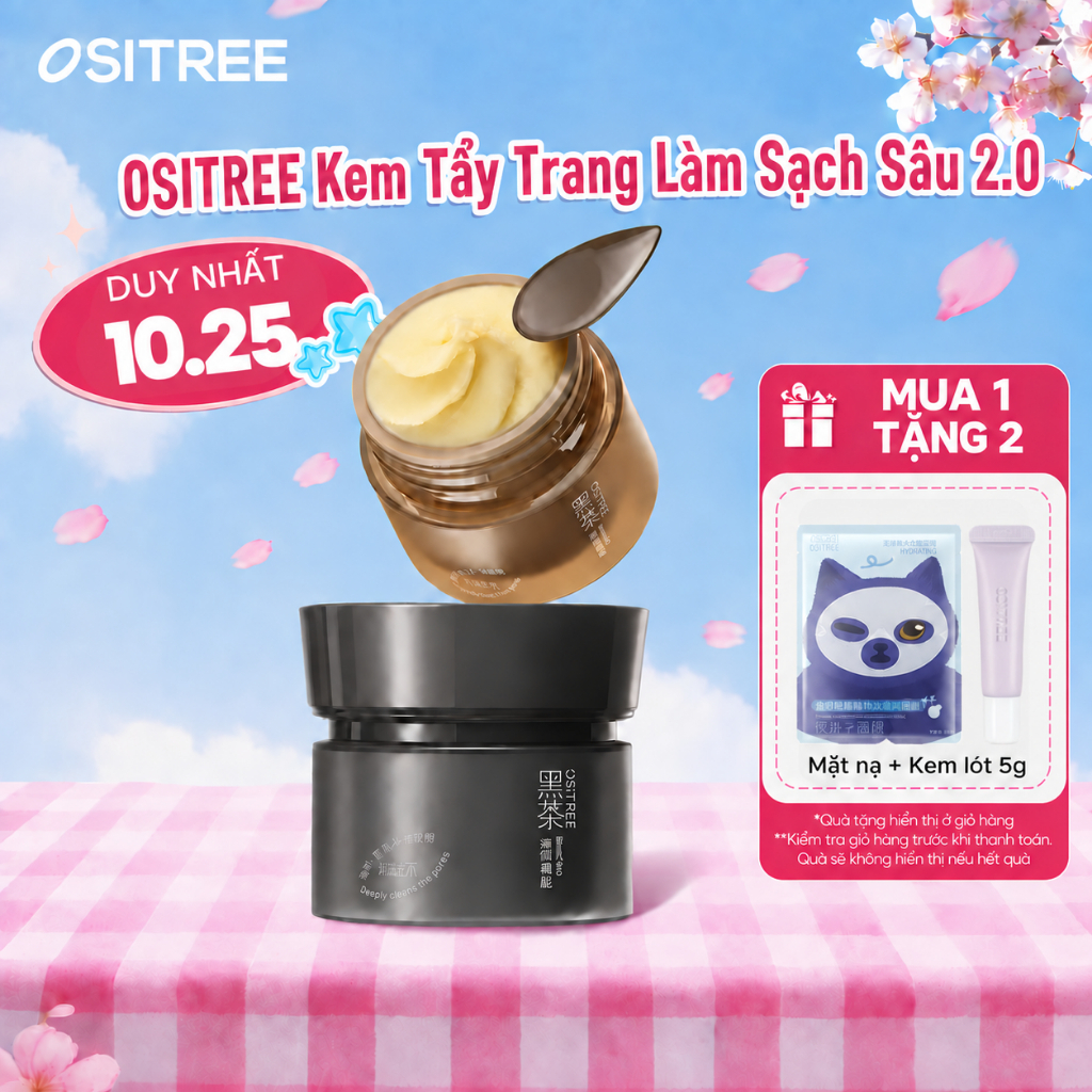 OSITREE Sáp Tẩy Trang Trà Đen 2.0 120ml Làm Sạch Sâu, Hỗ Trợ Mụn Đầu Đen & Lỗ Chân Lông