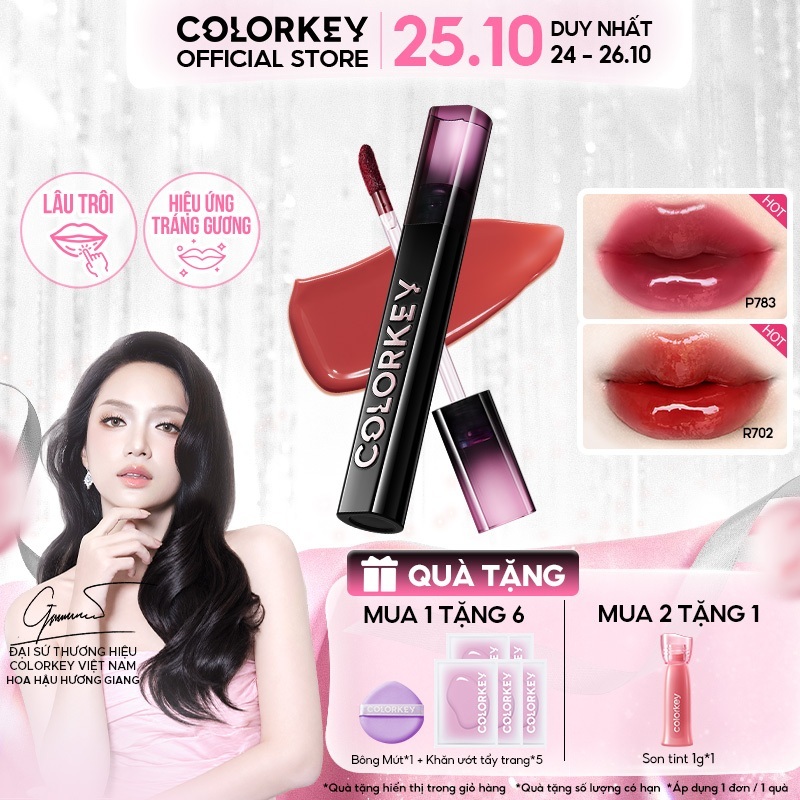 Son Bóng Lì Lâu Trôi COLORKEY, Nhẹ Môi Căng Mọng 2.5g