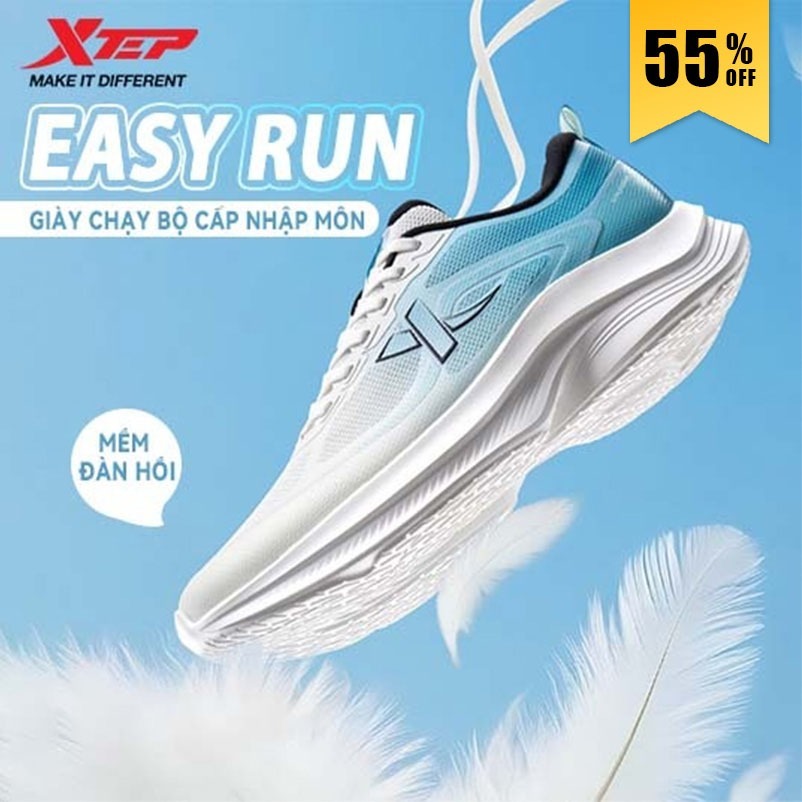 【XTEP】Easy run | 5KM+Giày chạy bộ nam thông gió tốt hấp thụ sốc Thích hợp cho mùa hè
