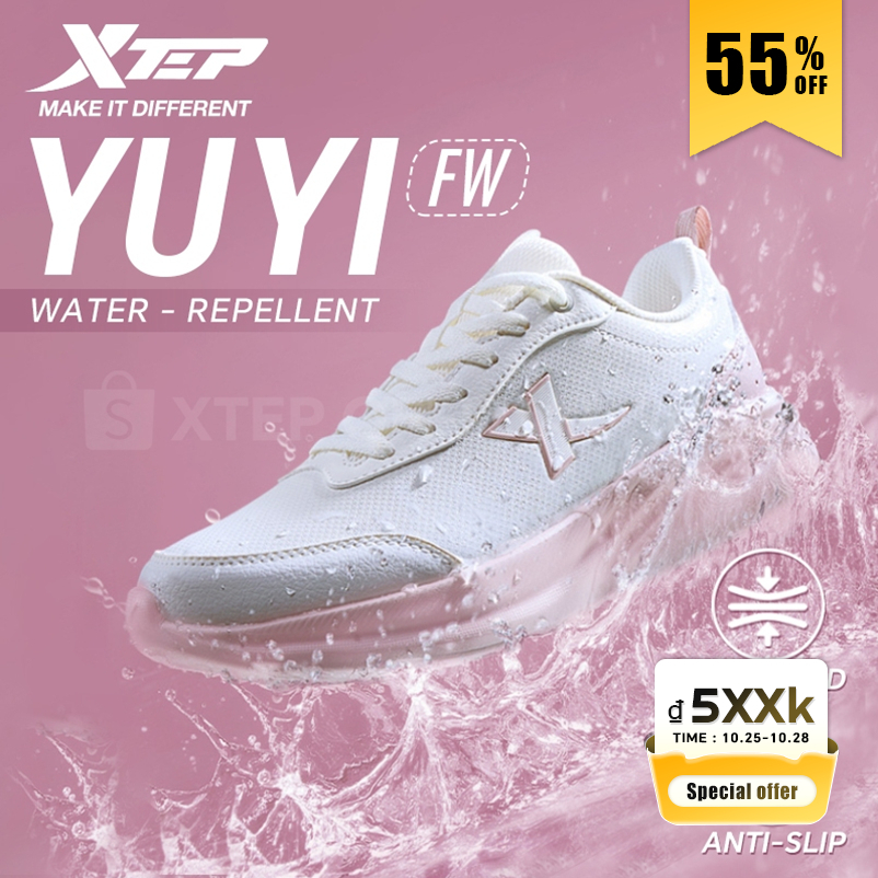 【XTEP】YUYI FW | 5KM Giày chạy bộ đệm Giày chạy bộ đệm, giày thể thao nữ đế mềm chống nước bề mặt mới