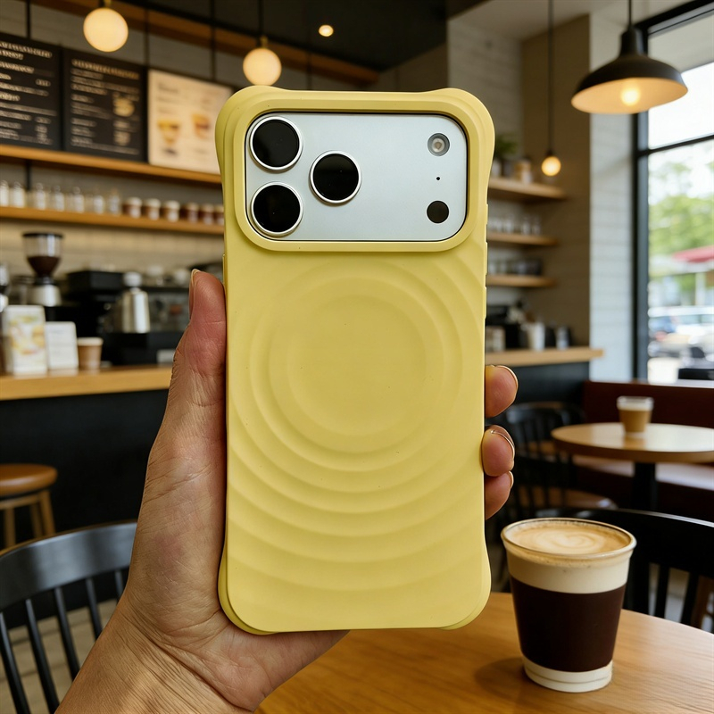 CaseTg Ripple Liquid Silicone Sạc Từ Tính Ốp lưng iPhone 18 17 16 15 14 13 Pro Max 16Plus Chất Lượng Cao Mờ Chống Vân Tay Ốp Lưng Chống Sốc – ảnh mô tả chi tiết 7