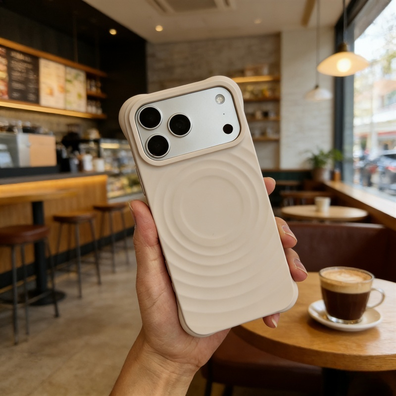 CaseTg Ripple Liquid Silicone Sạc Từ Tính Ốp lưng iPhone 18 17 16 15 14 13 Pro Max 16Plus Chất Lượng Cao Mờ Chống Vân Tay Ốp Lưng Chống Sốc – ảnh mô tả chi tiết 9