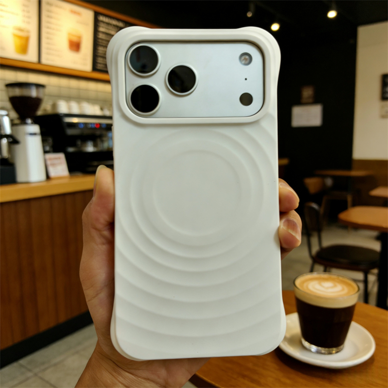 CaseTg Ripple Liquid Silicone Sạc Từ Tính Ốp lưng iPhone 18 17 16 15 14 13 Pro Max 16Plus Chất Lượng Cao Mờ Chống Vân Tay Ốp Lưng Chống Sốc – ảnh mô tả chi tiết 8
