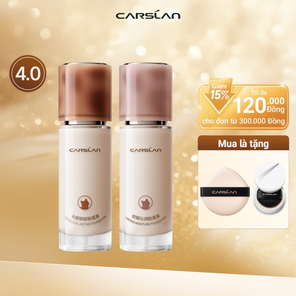 Kem nền CARSLAN dạng lỏng kiềm dầu lâu trôi chống thấm nước suốt 24h 30g