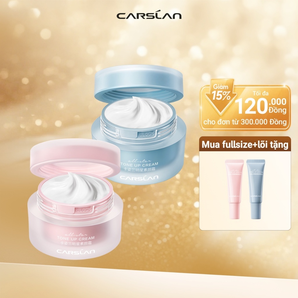 Kem nâng tông da Carslan kem lười trang điểm Kem lót che khuyết điểm hiệu quả Makeup nâng tông 50g