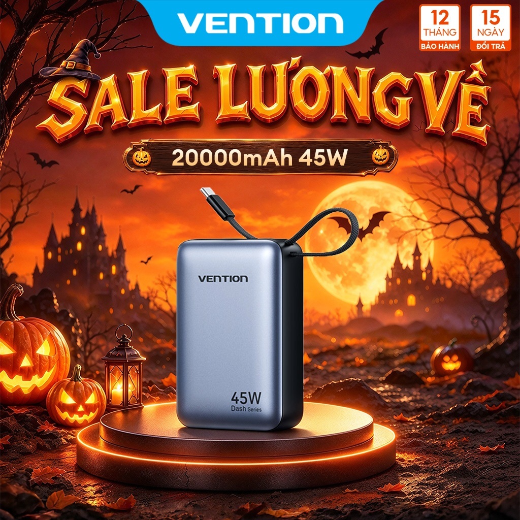 【Hàng mới 2026】Vention Sạc dự phòng 10000mAh có dây đeo và cáp Type-C tích hợp sạc nhanh 22.5W hoàn hảo cho du lịch bảo hành chính hãng Dùng được cho IPhone, Samsung, Xiaomi, Vi… – ảnh mô tả chi tiết 8