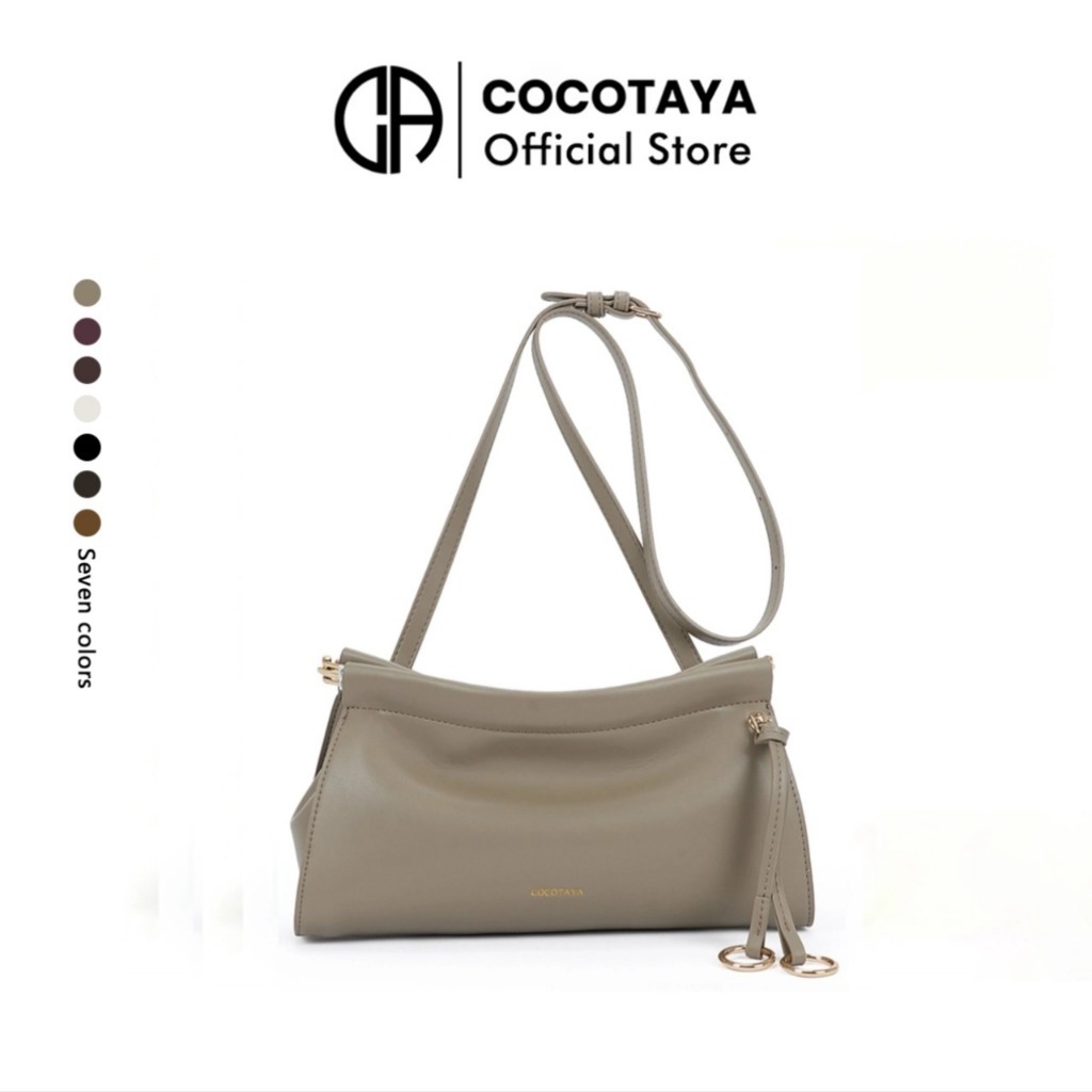 (COCOTAYA)  Túi đeo chéo da thiết kế thích hợp thời trang, Túi đeo nách phù hợp