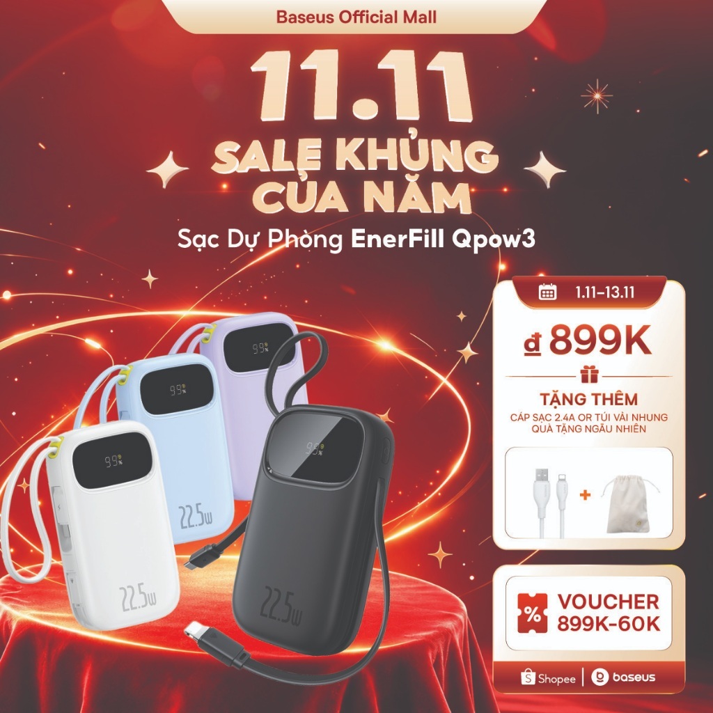 Dây cáp sạc BASEUS 3 trong 1 thích hợp cho Phone 3.5A Samsung Xiaomi – ảnh mô tả chi tiết 9