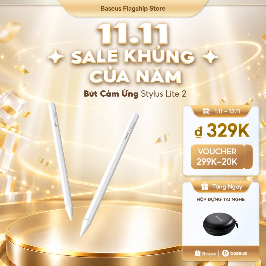 Bút Cảm Ứng Stylus 2 Series Baseus Có Đèn LED Chuyên Dụng Cho Pad Air 3 / 4 Pad Mini 5