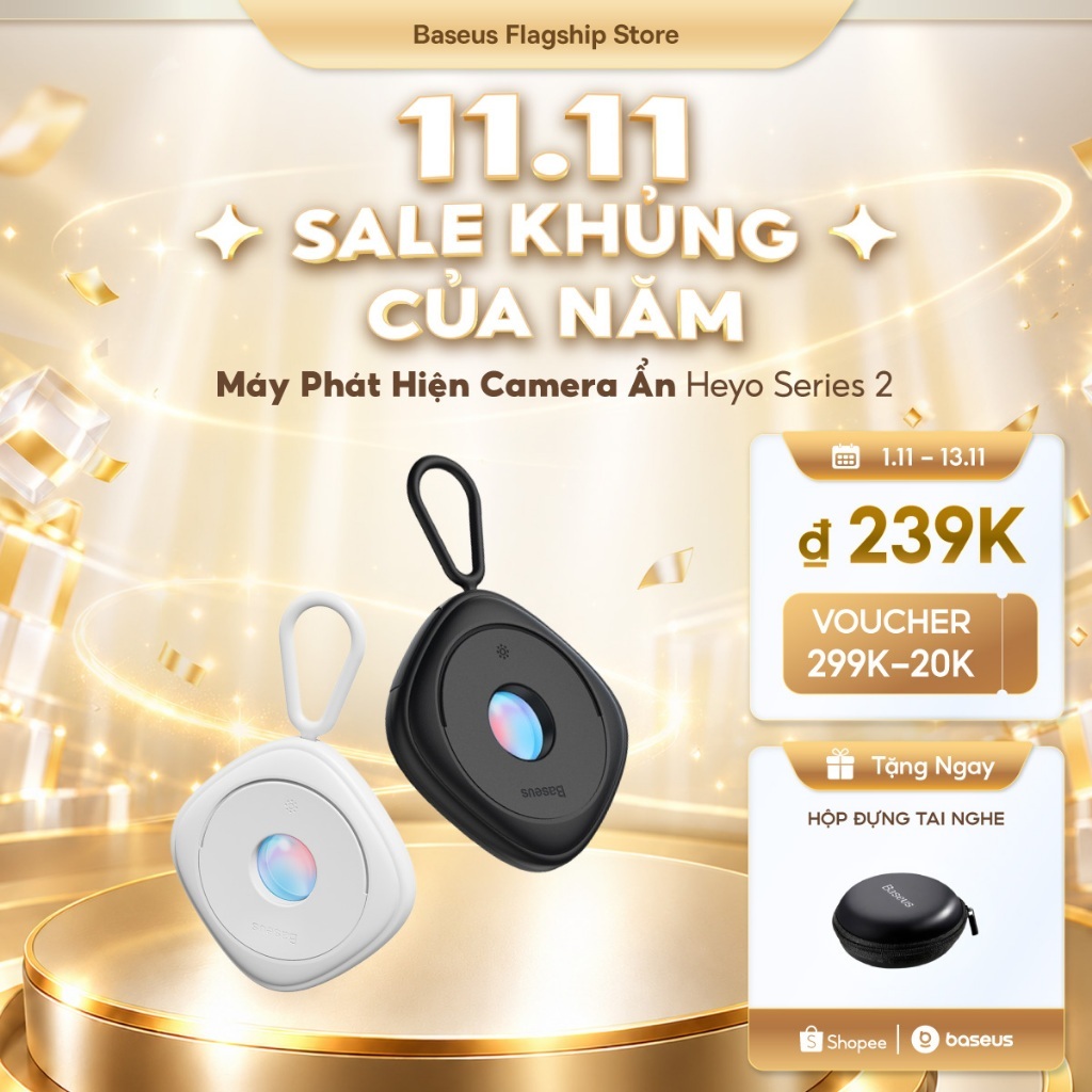 Baseus Thiết Bị Phát Hiện Camera Chống Nhìn Trộm Thế Hệ MỚI