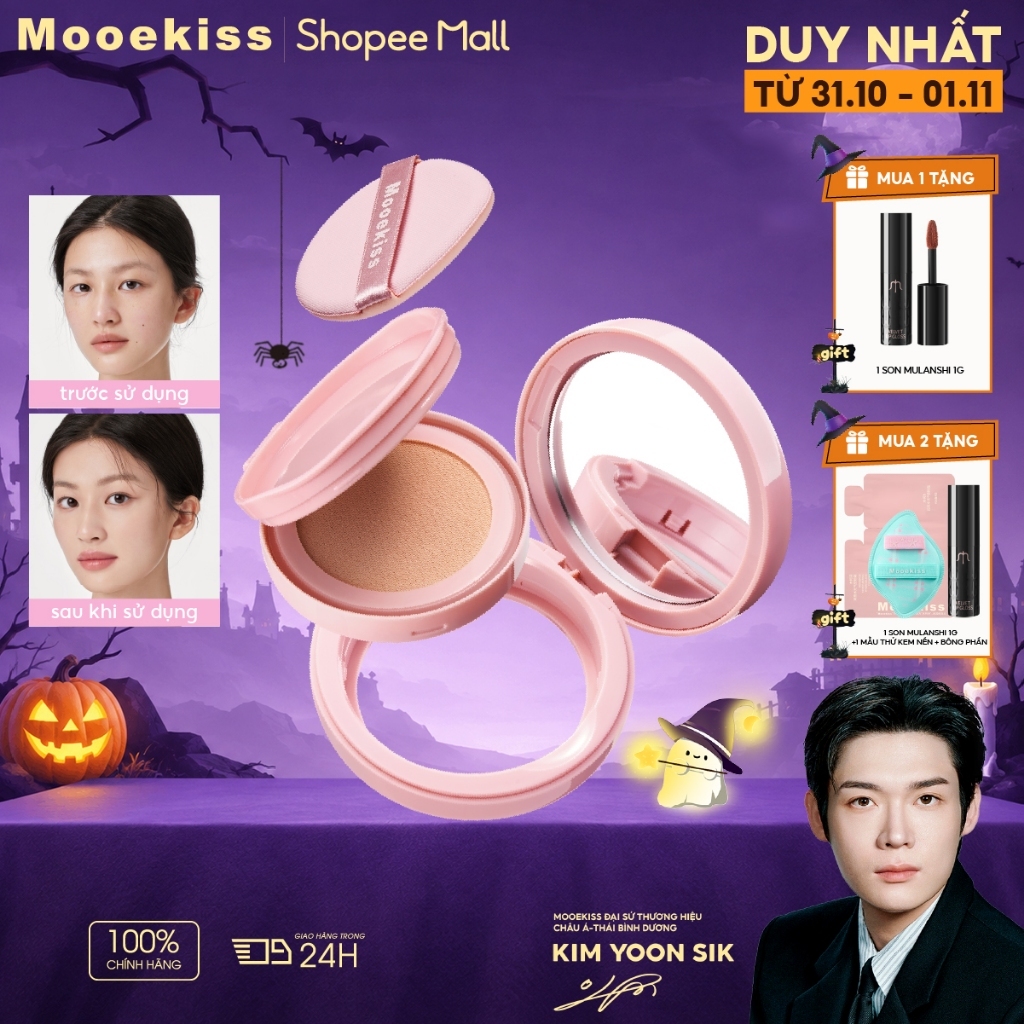Mooekiss che khuyết điểm Air Cushion lâu dài không oxy hóa da nhờn kiểm soát dầu cho tất cả các loại da