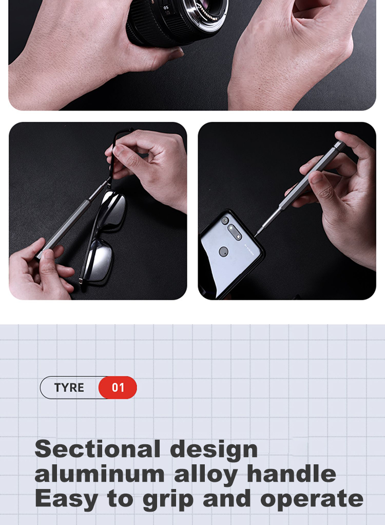 Mô tả EVEBOT 24in1 Bộ tua vít từ tính, có thể sửa chữa máy tính/PC/iPad/điện thoại di động/kính, v.v., dụng cụ sửa chữa đa chức năng - 7