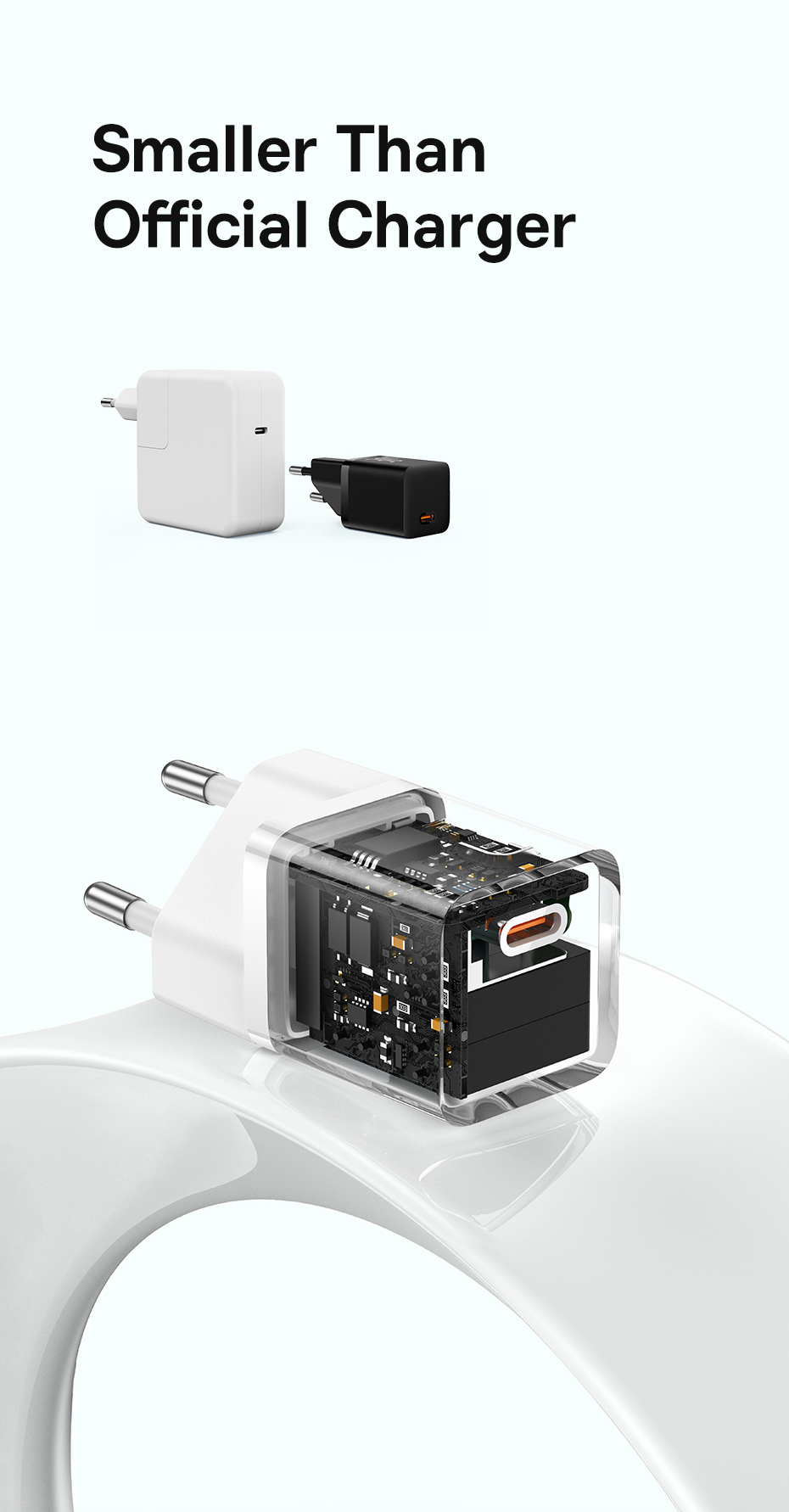 Mô tả Củ sạc nhanh Baseus GaN USB Type C PD 30W thích hợp cho iPhone Xiaomi - 3