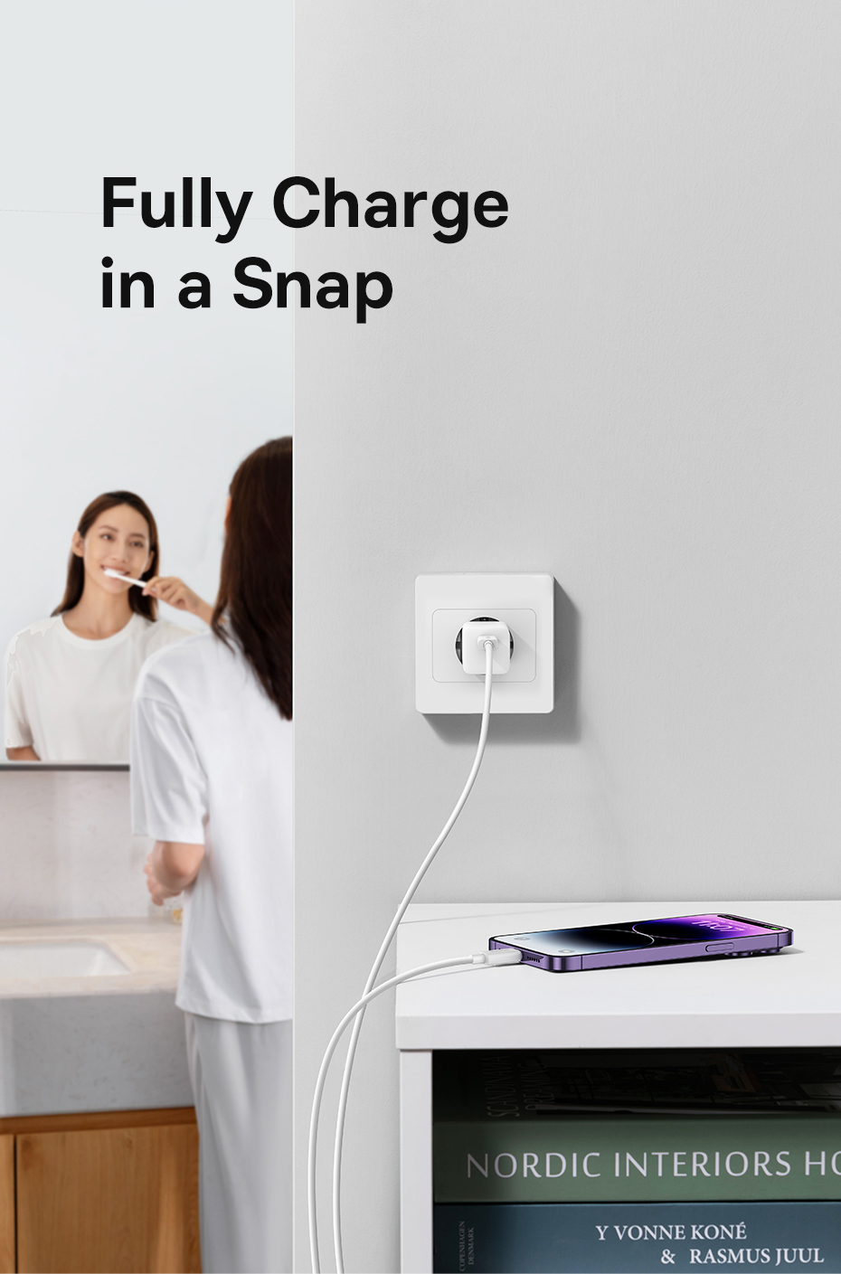 Mô tả Củ sạc nhanh Baseus GaN USB Type C PD 30W thích hợp cho iPhone Xiaomi - 5
