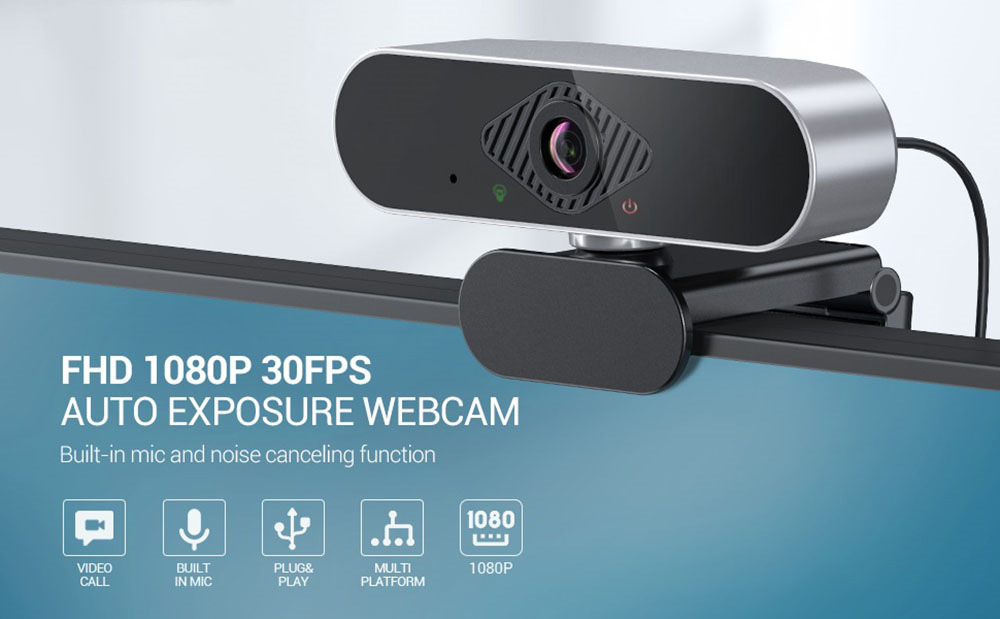 Mô tả Webcam EVEBOT USB 1080p tự động lấy nét kèm mic chất lượng cao chuyên dụng - 1