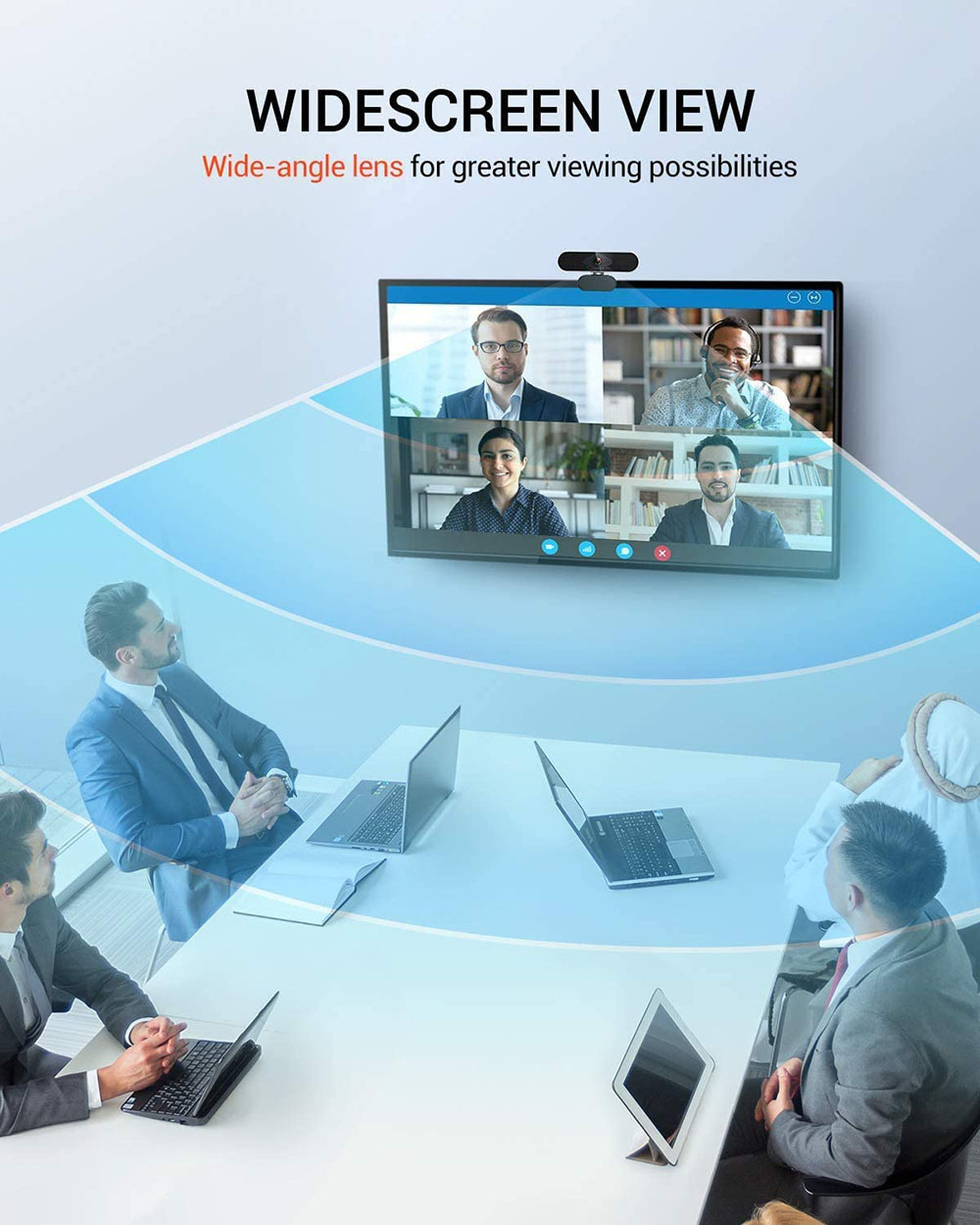 Mô tả Webcam EVEBOT USB 1080p tự động lấy nét kèm mic chất lượng cao chuyên dụng - 6