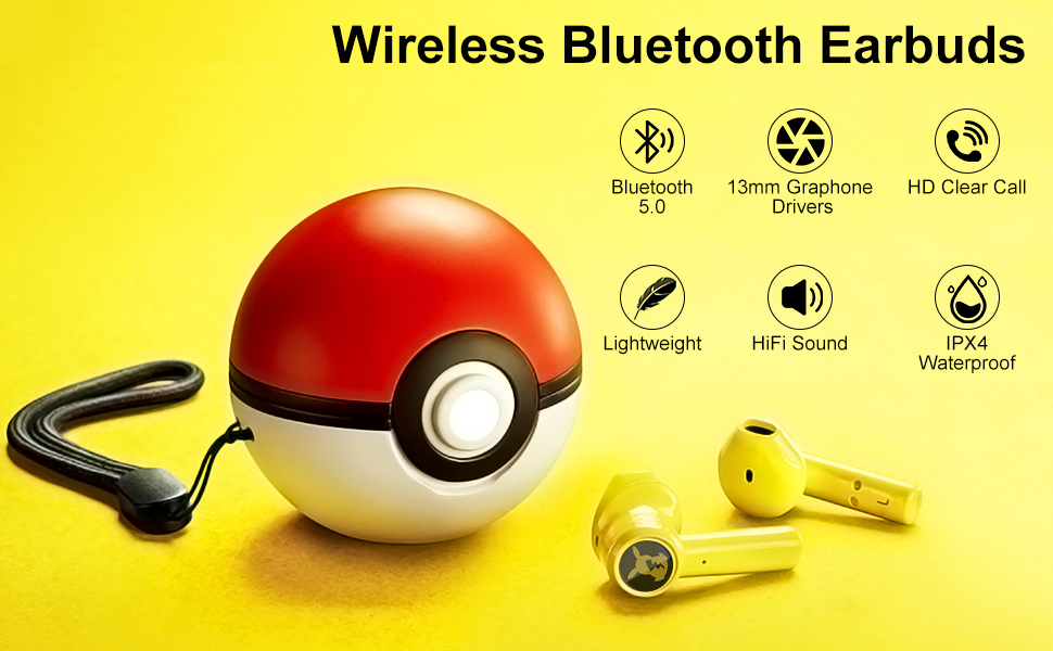 Tai Nghe Nhét Trong Không Dây Bluetooth TQ Razer Pokemon