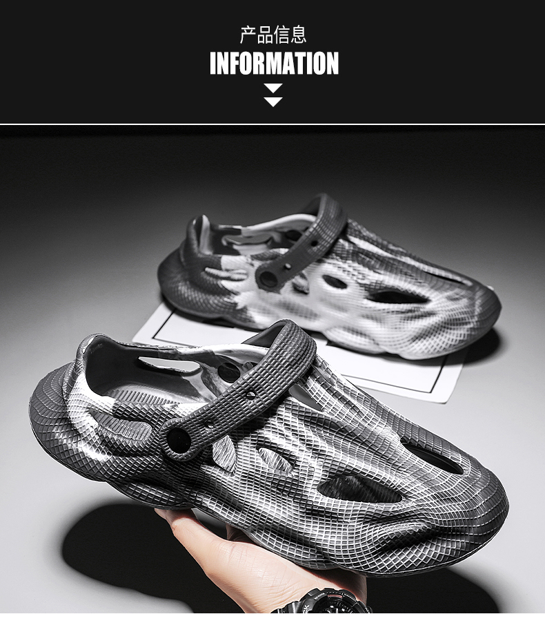 Dép Sandal Đục Lỗ size Lớn Chống Trượt Thời Trang Đi Biển Mùa Hè Cho Nam