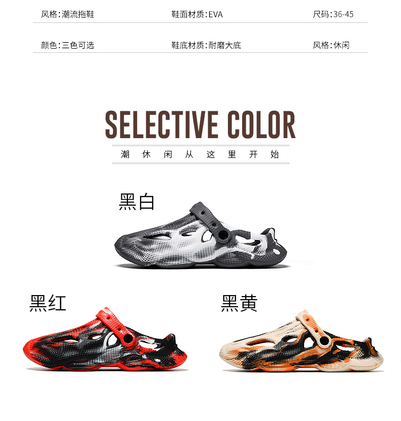 Dép Sandal Đục Lỗ size Lớn Chống Trượt Thời Trang Đi Biển Mùa Hè Cho Nam