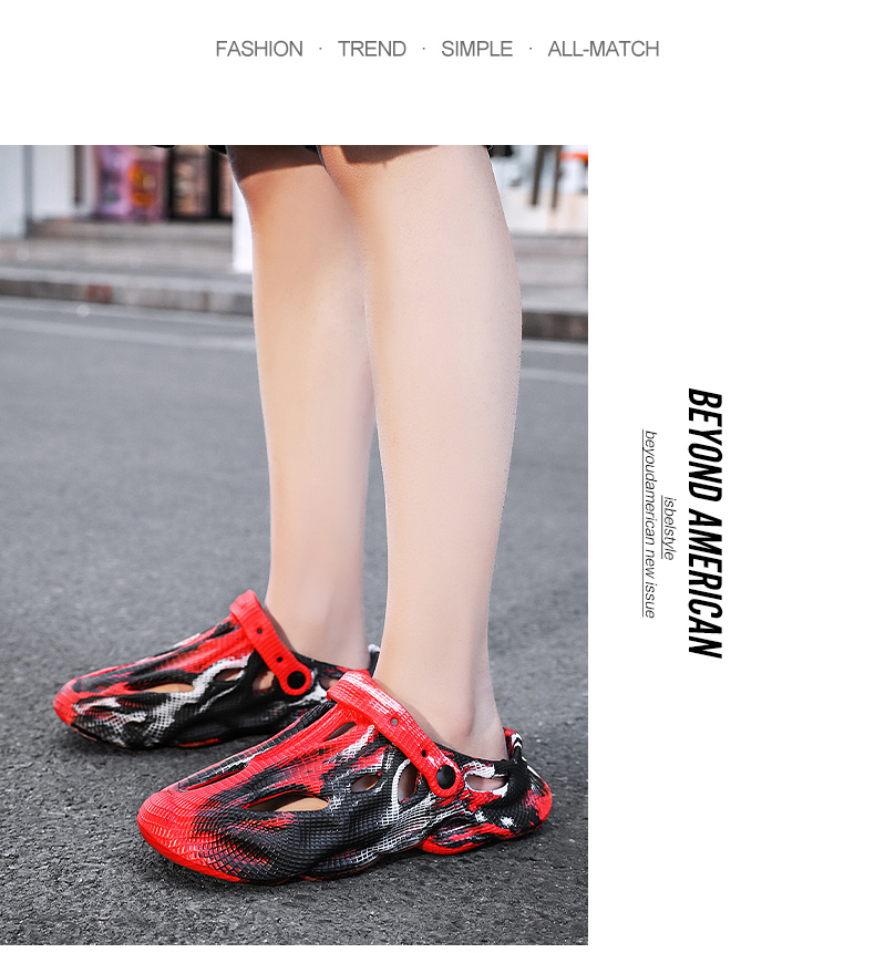 Dép Sandal Đục Lỗ size Lớn Chống Trượt Thời Trang Đi Biển Mùa Hè Cho Nam