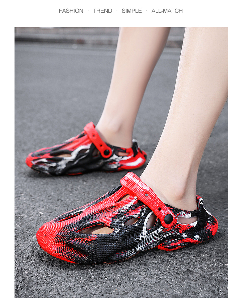 Dép Sandal Đục Lỗ size Lớn Chống Trượt Thời Trang Đi Biển Mùa Hè Cho Nam