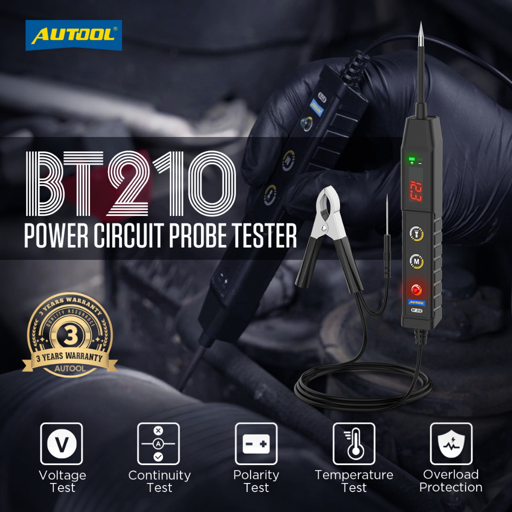 Mô tả Bút thử điện AUTOOL BT210 phân cực chuyên dụng dành cho xe hơi xe máy - 1