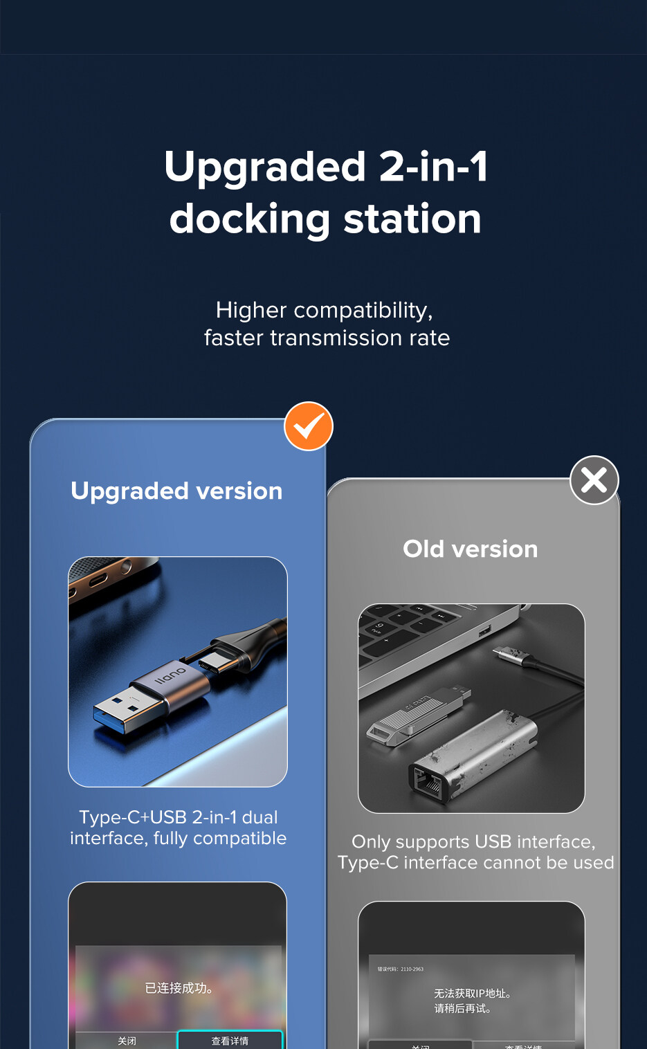 Mô tả Thẻ mạng lan LLANO RJ45 chuyển đổi USB sang RJ45 USB 3.0 2.0 100/ 1000/ 2500Mbps - 1