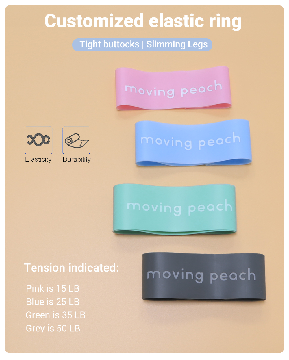 Mô tả MOVING PEACH 1 Dây Cao Su Latex Đàn Hồi Tập Thể Dục & Yoga - 2