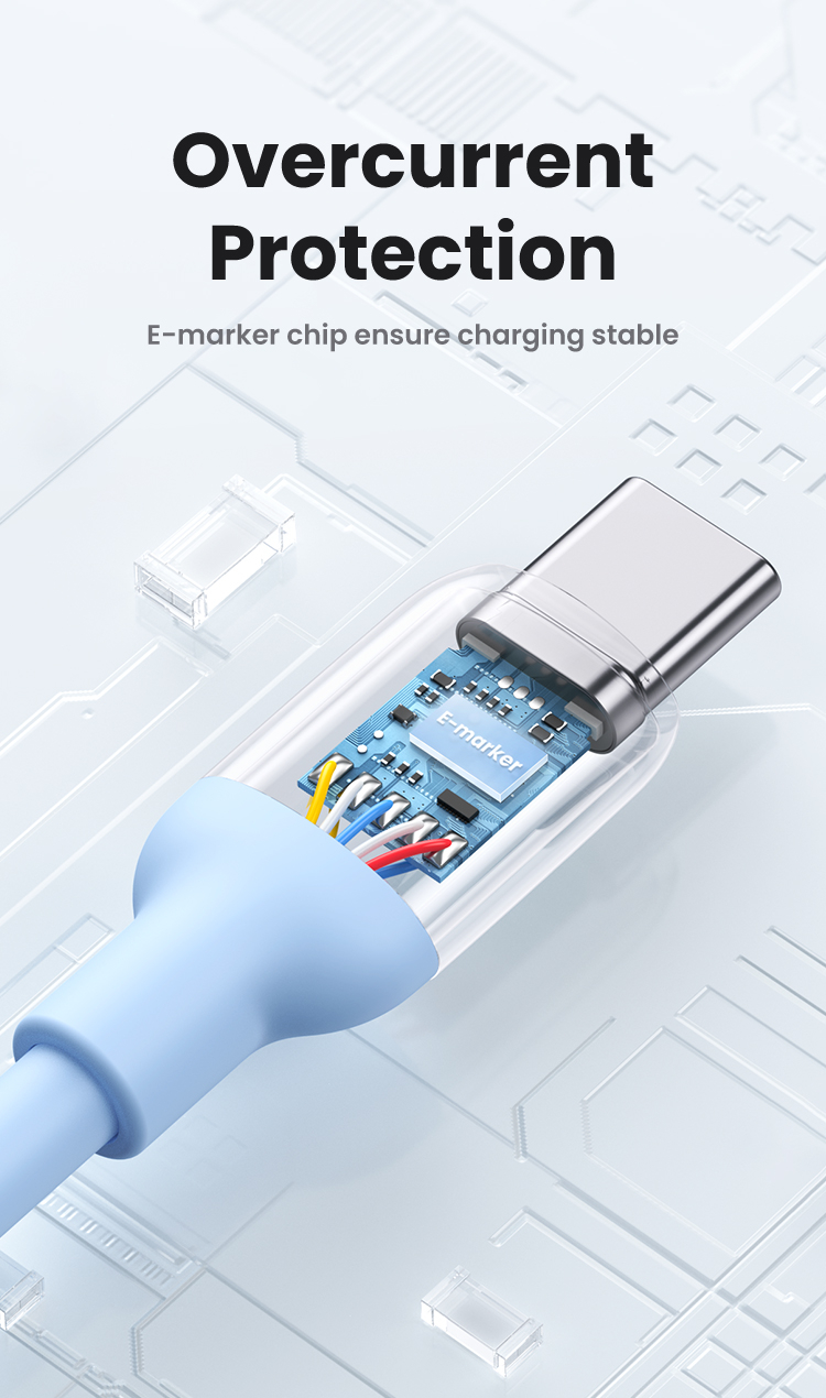 Ugreen 60W USB C sang Type C Cáp sạc nhanh PD cho Macbook Xiaomi Samsung POCO Cáp USB silicon lỏng – ảnh mô tả chi tiết 10
