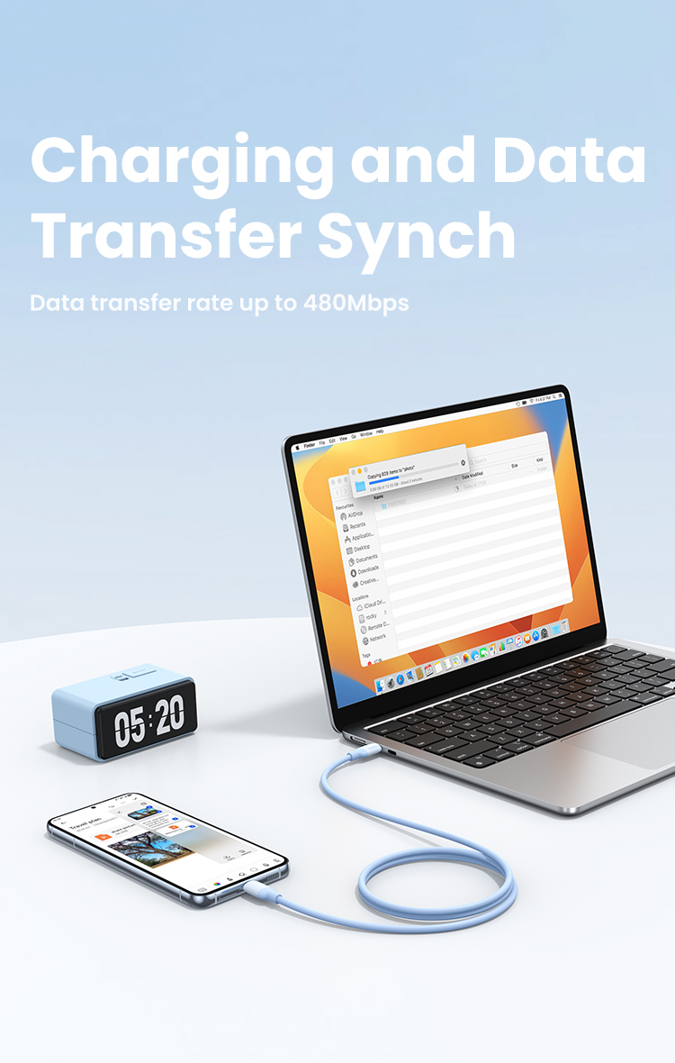 Ugreen 60W USB C sang Type C Cáp sạc nhanh PD cho Macbook Xiaomi Samsung POCO Cáp USB silicon lỏng – ảnh mô tả chi tiết 11