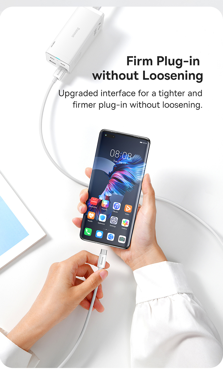 Mô tả Cáp sạc nhanh USB C BASEUS 100W 6A cho Huawei P30 PD Xiaomi Samsung - 8
