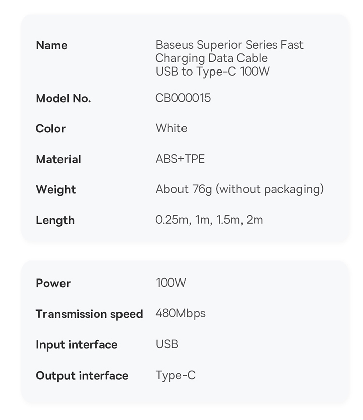 Mô tả Cáp sạc nhanh USB C BASEUS 100W 6A cho Huawei P30 PD Xiaomi Samsung - 11