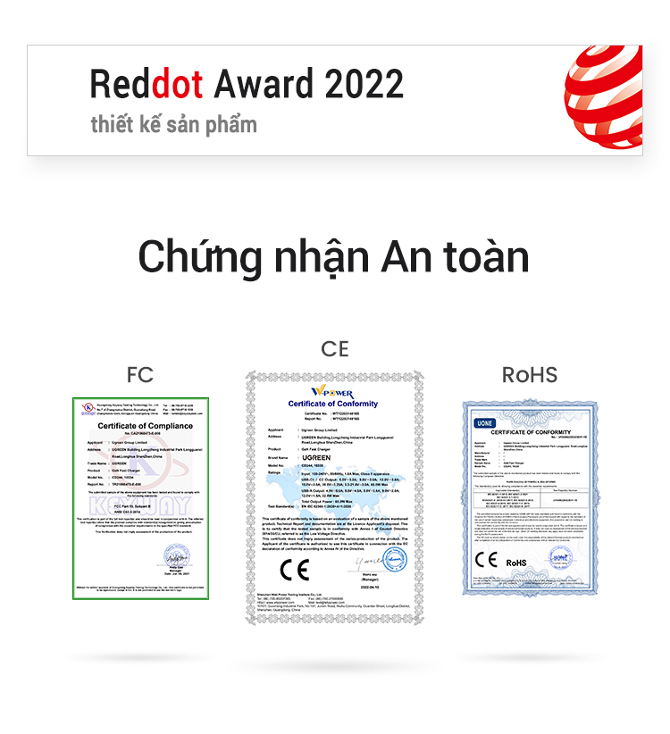 GaN UGREEN Sạc nhanh USB-A USB-C GaN 65W hai cổng thích hợp cho iPhone 18 Pro Max iPhone 17 Pro Max iPhone 16 Pro Max iPhone X 12 13 14 15Pro Max/ Samsung S22 S23/ Xiaomi 13 – ảnh mô tả chi tiết 2