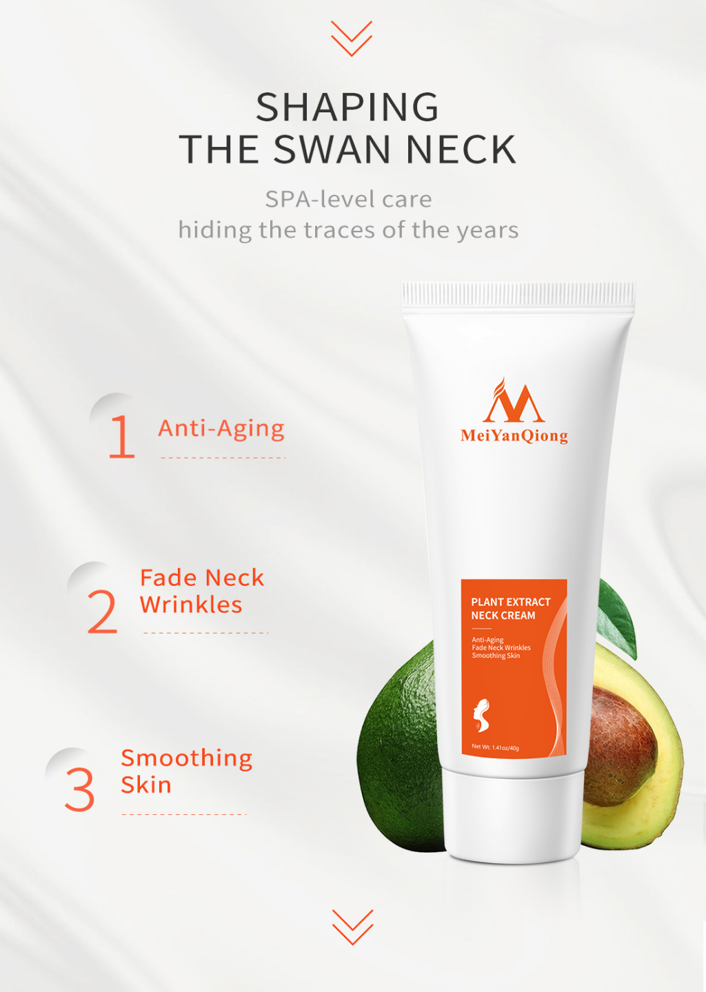 Mô tả MeiYanQiong Kem dưỡng vùng da cổ làm trắng chống lão hóa dưỡng ẩm săn chắc 40g - 3