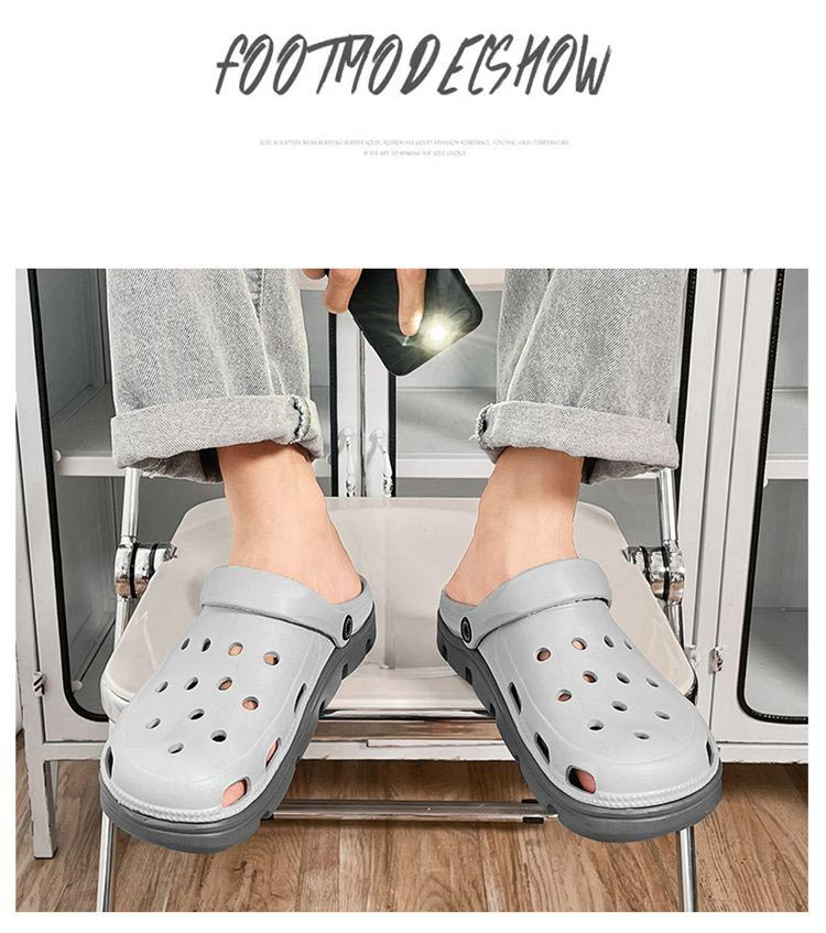 ASHALI Mùa hè Phong Cách Mới Giày Sandal Ngoài Trời Nam Thời Trang Trong Nhà Đế Dày Chống Trơn Trượt Đi Biển Dép Slipp