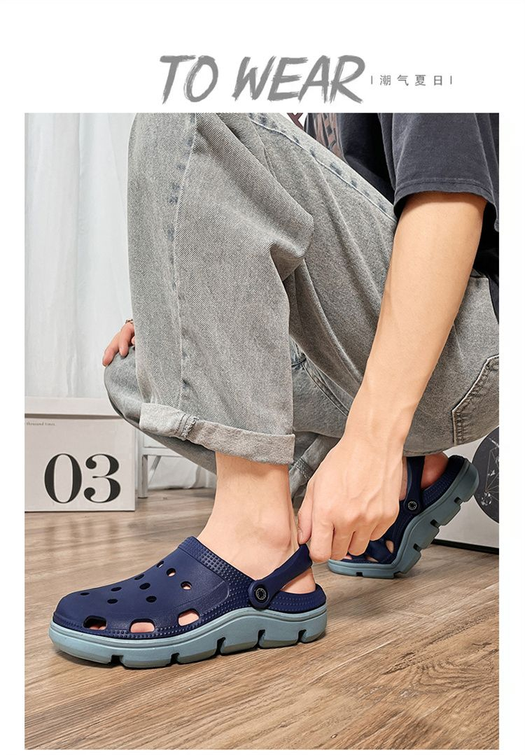 ASHALI Mùa hè Phong Cách Mới Giày Sandal Ngoài Trời Nam Thời Trang Trong Nhà Đế Dày Chống Trơn Trượt Đi Biển Dép Slipp
