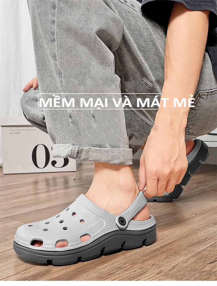ASHALI Mùa hè Phong Cách Mới Giày Sandal Ngoài Trời Nam Thời Trang Trong Nhà Đế Dày Chống Trơn Trượt Đi Biển Dép Slipp