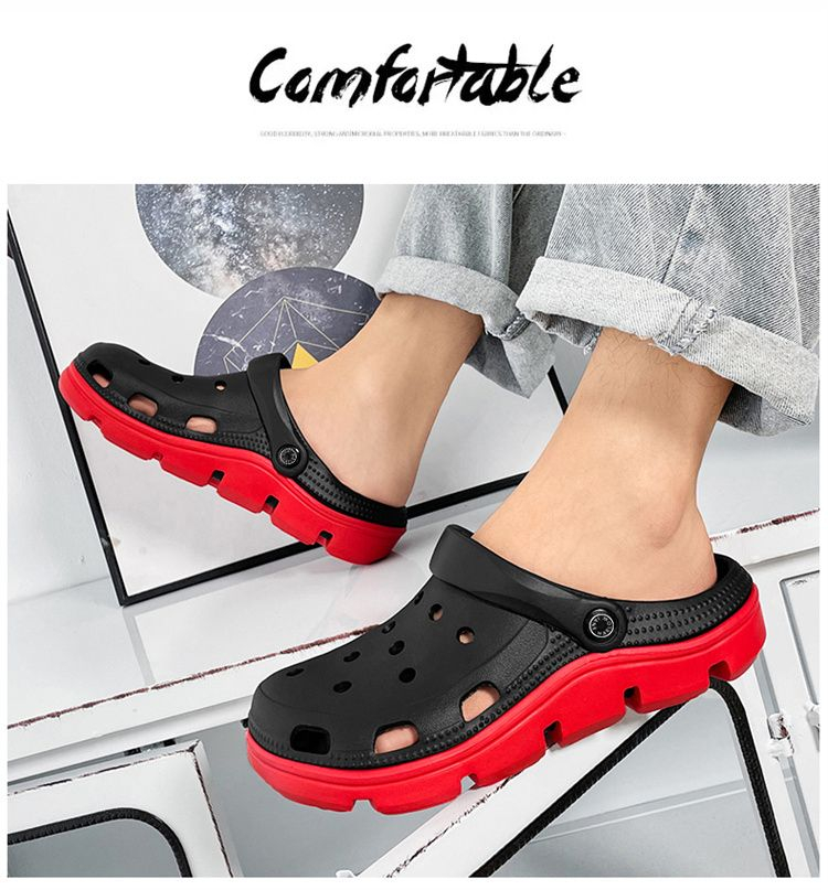 ASHALI Mùa hè Phong Cách Mới Giày Sandal Ngoài Trời Nam Thời Trang Trong Nhà Đế Dày Chống Trơn Trượt Đi Biển Dép Slipp