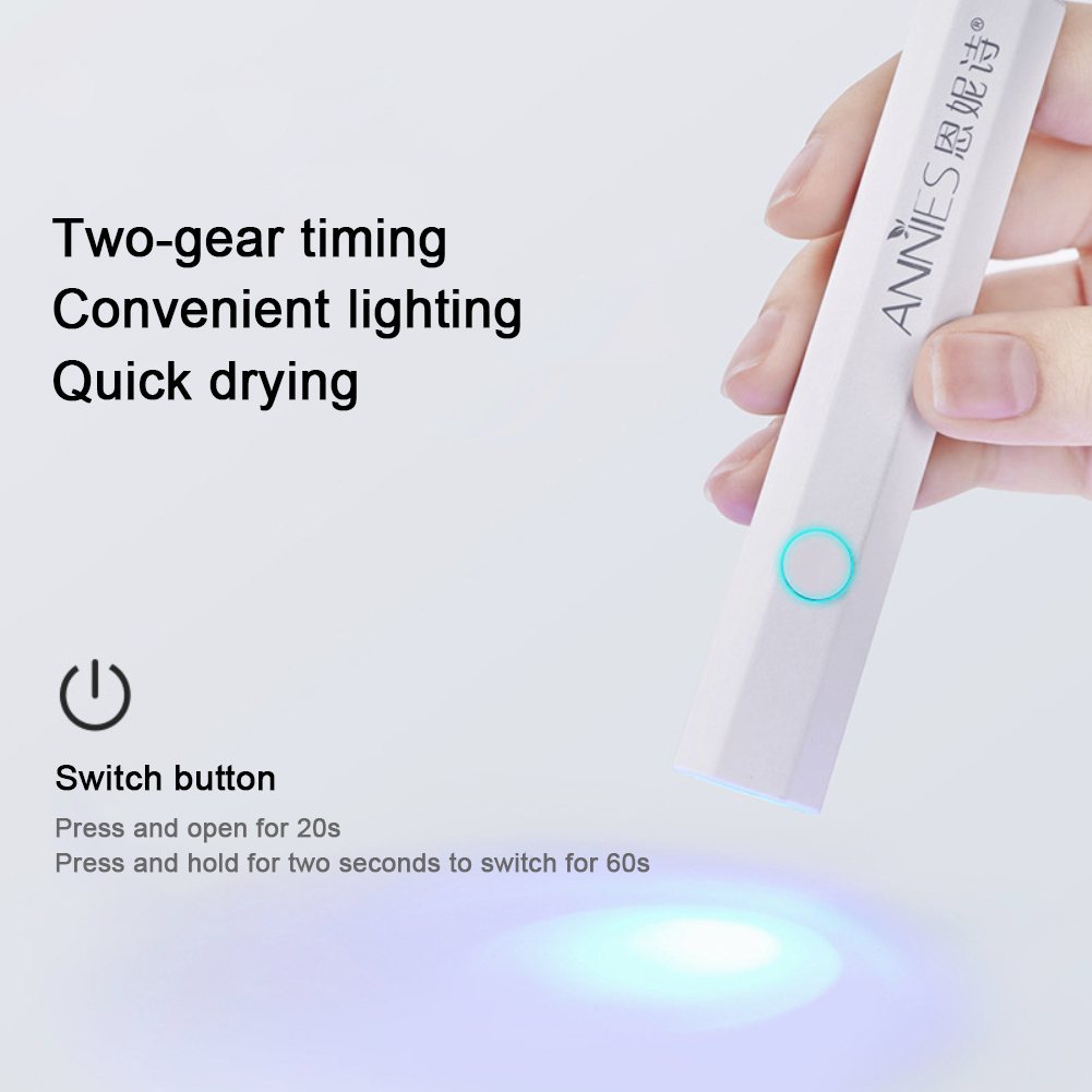 Mô tả Đèn sấy khô sơn móng tay ANNIES mini hỗ trợ làm móng nghệ thuật cầm tay tiện lợi - 2