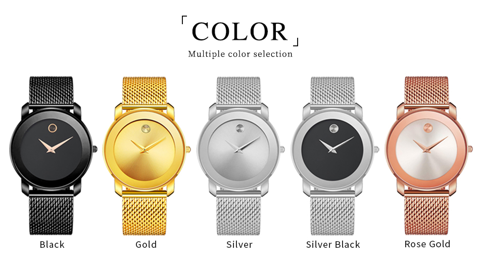 Mô tả Đồng Hồ Wwoor Top Dây Thép Không Gỉ Siêu Mỏng Kiểu Dáng Cổ Điển Đơn Giản Cho Nữ-8889L - 4