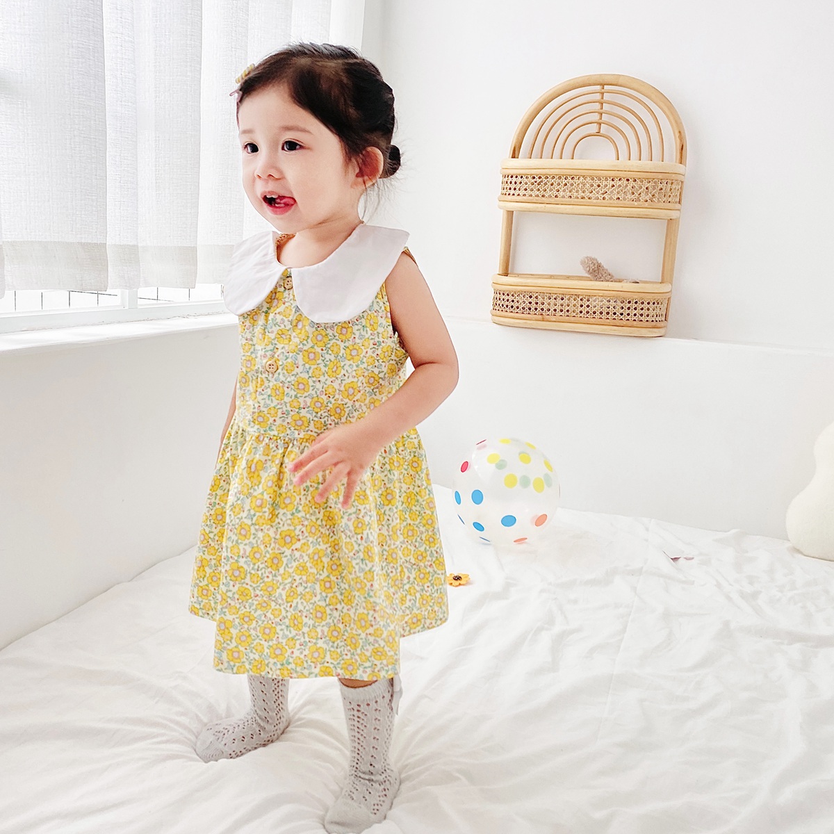 Chất liệu đầm bé gái SANLUTOZ 100% Cotton