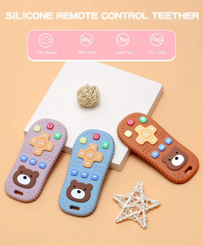 Mô tả Đồ Chơi Gặm Nướu Bằng Silicone 100% Cấp Thực Phẩm Không BPA An Toàn Cho Bé - 4