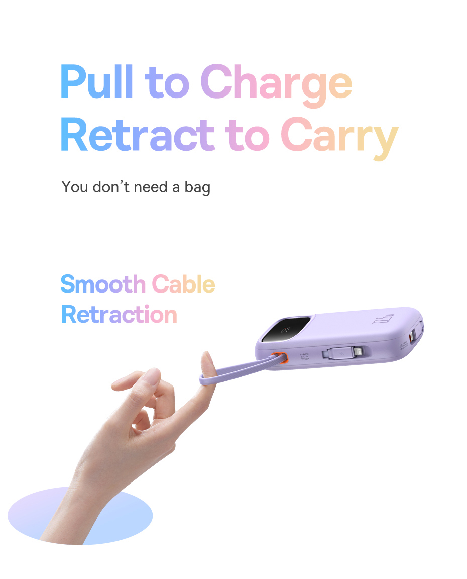 Mô tả Sạc Dự Phòng Hai Đầu Dây Baseus 20000mAh PD 22.5W TypeC &IP 2 Cổng Tiện Dụng Cho iP 15 14 13 Samsung Điện Thoại - 6