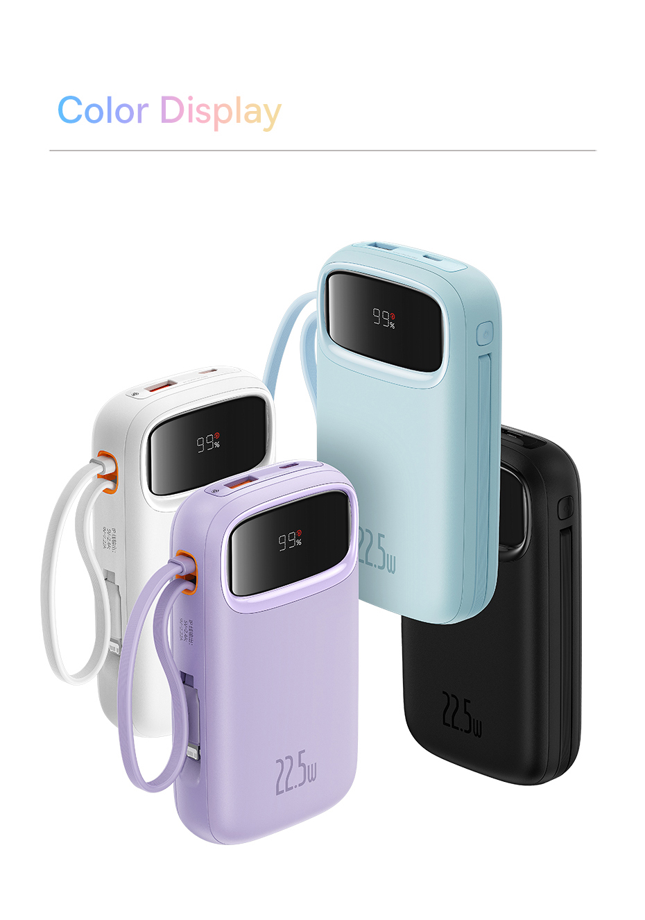Mô tả Sạc Dự Phòng Hai Đầu Dây Baseus 20000mAh PD 22.5W TypeC &IP 2 Cổng Tiện Dụng Cho iP 15 14 13 Samsung Điện Thoại - 11