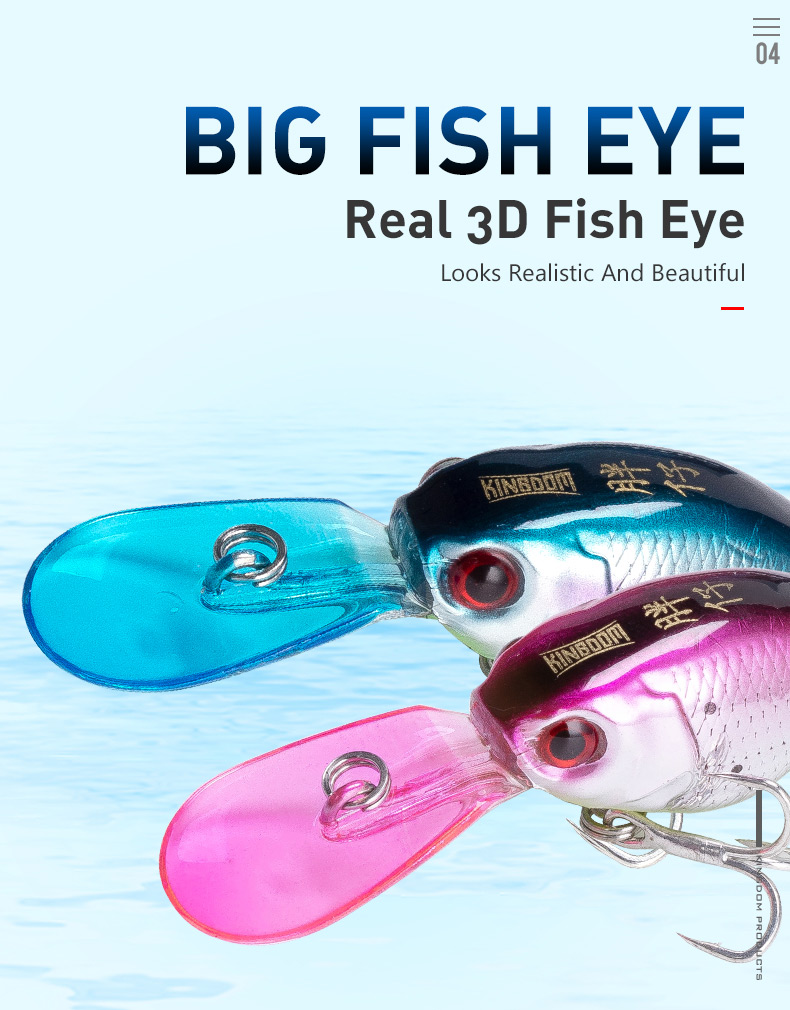 Mô tả Kingdom Mồi câu cá giả cứng 50mm 5g - 11