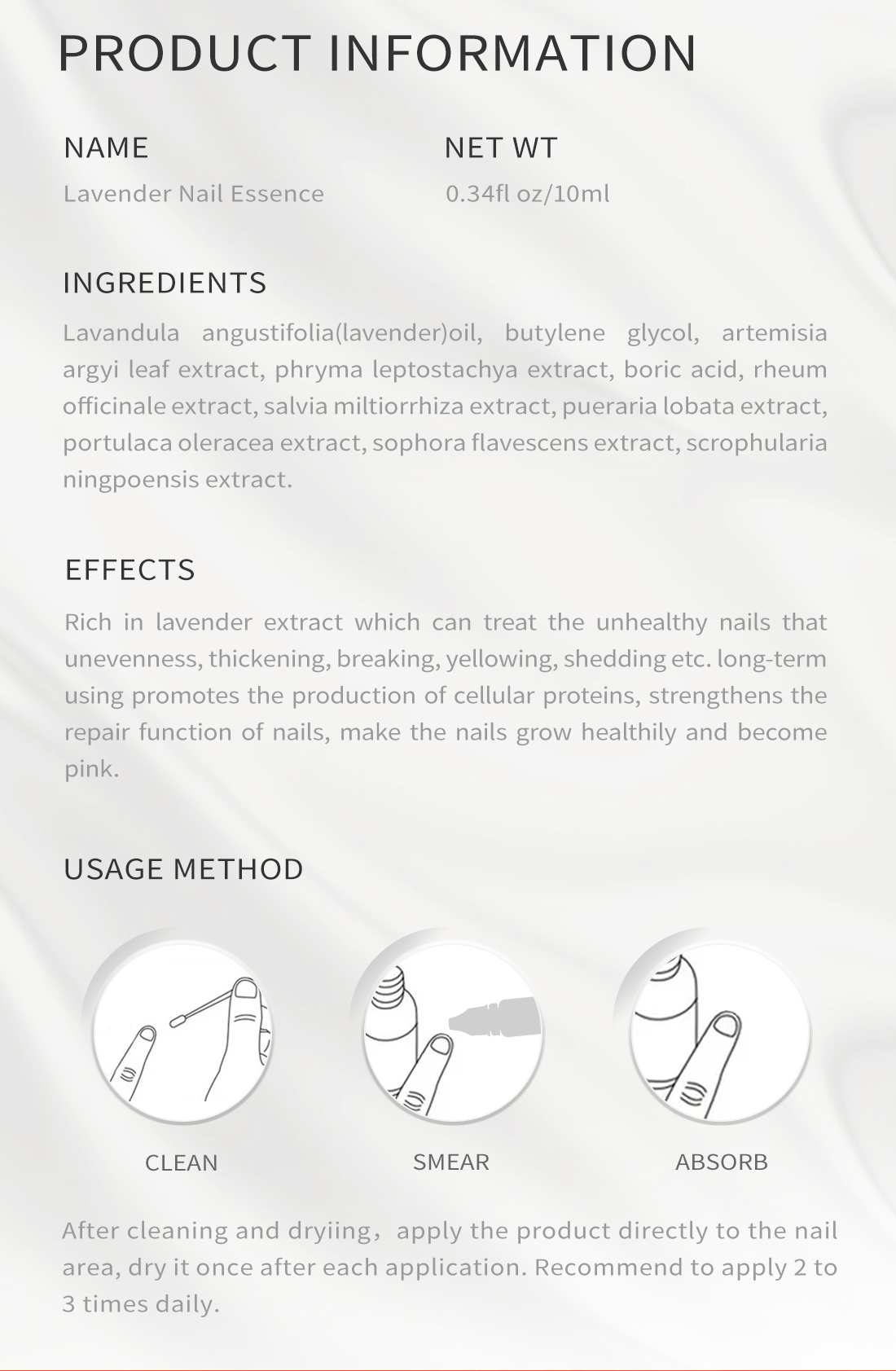 Mô tả MeiYanQiong Tinh Chất Hoa Oải Hương Hỗ Trợ Giảm Bệnh Nấm Móng 10Ml - 8