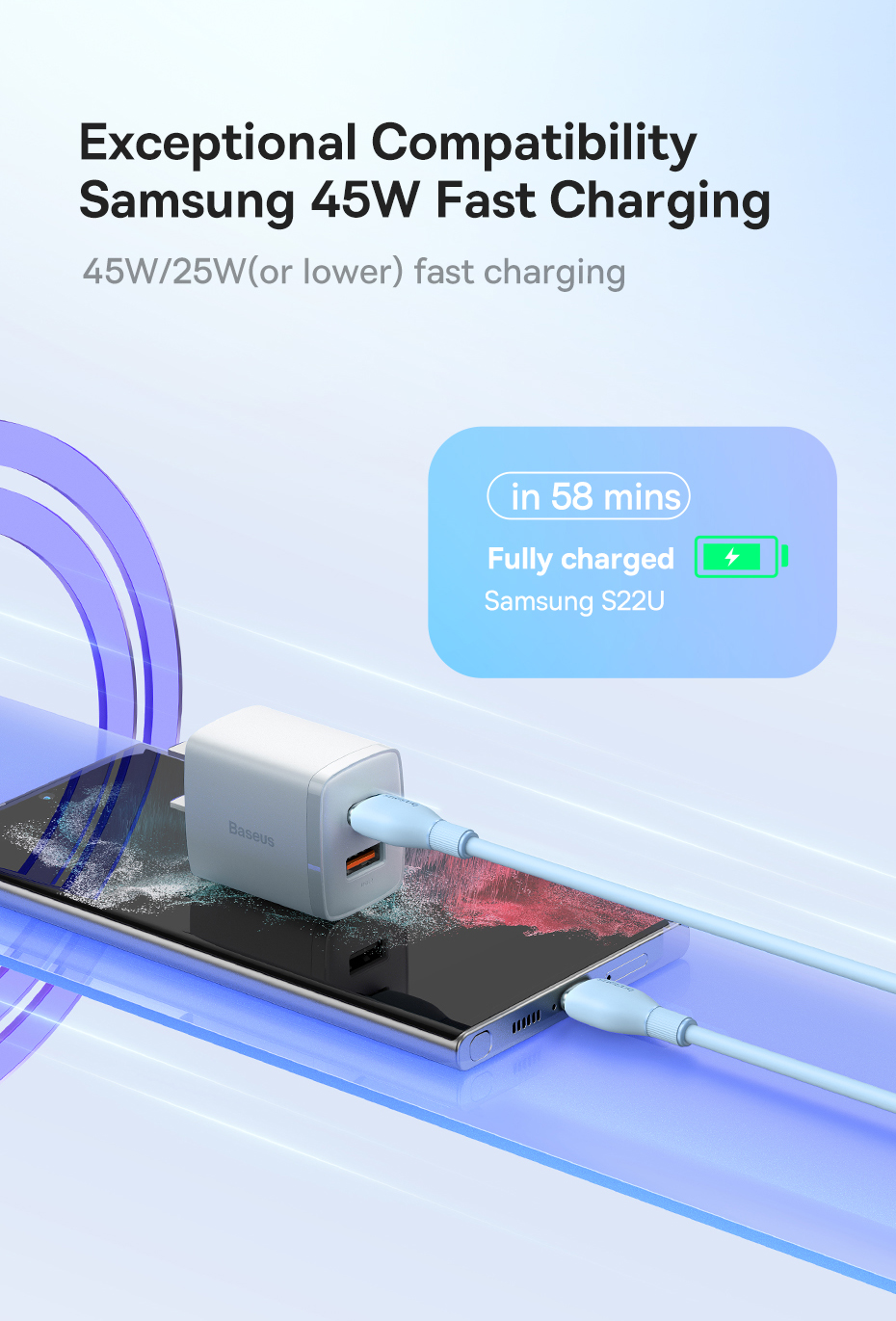 Mô tả Dây cáp sạc nhanh BASEUS USB C PD 100W thích hợp cho laptop phone 15 - 4