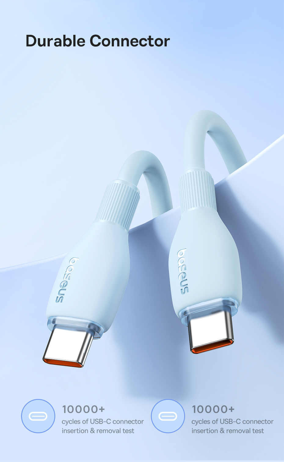 Mô tả Dây cáp sạc nhanh BASEUS USB C PD 100W thích hợp cho laptop phone 15 - 6